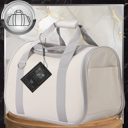 BAD&BAGS transport bej pentru geanta auto pentru caini mici