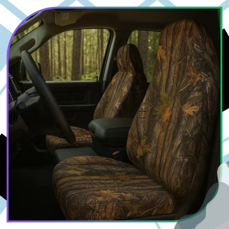 Huse universale pentru scaune auto din față, impermeabile, de camuflaj