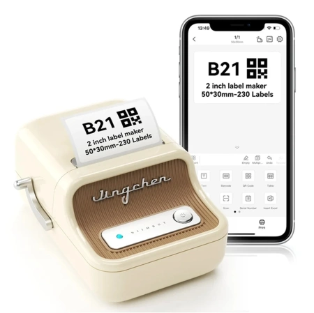 Imprimantă termică Bluetooth NIIMBOT B21 BEIGE GOLD pentru autocolante și etichete
