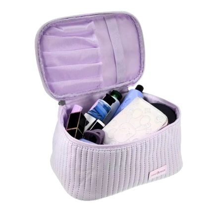 Organizator elegant patrat pentru geanta cosmetica din piele ecologica