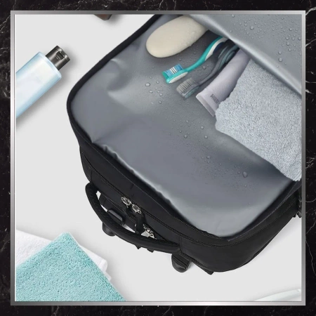 Rucsac negru pentru bagaj de mână de călătorie cu avionul USB BAD&BAGS rezistent la apă