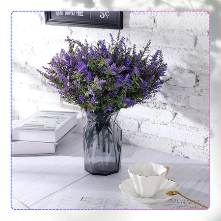 Flori artificiale violet 12buc lavandă buchet decorativ