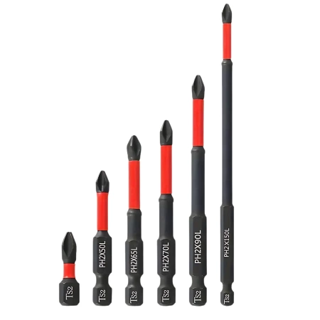 Set de 6 bucăți de biți de impact 25-150 mm pentru o șurubelniță