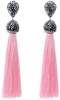 Cercei lungi cu ciucuri de dama