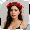 Coroana Rosie Bentita Flori Trandafiri Stil Boho