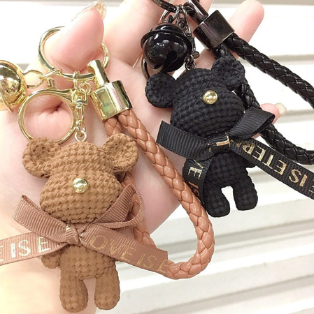 Breloc cu pandantiv ursuleț, maro