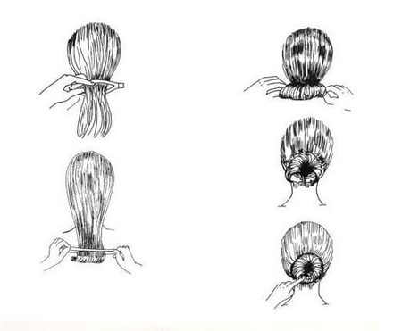 Agrafe, set de 4 piese, pentru a-ti prinde parul intr-un coc vintage HAIRAGAMI