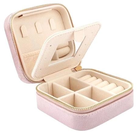 Organizator cutie de bijuterii cu oglinda, cutie si cutie