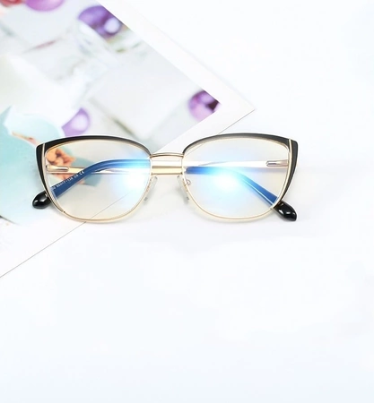 Ochelari eleganti pentru pisica cu antireflex, aurii