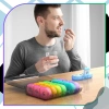 Cutie organizator colorat pentru medicamente 7 zile 3 momente ale zilei recipient