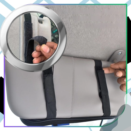 Organizator auto parasolar din piele neagră