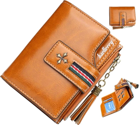 Poșetă clasică, portofel mic de damă retro maro