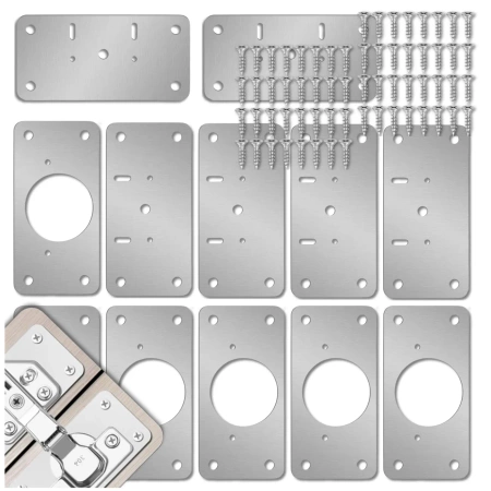 Set 12 placi reparatii balamale 4,5x9 cm pentru usi de mobila