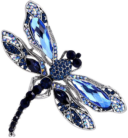 Brosa DRAGONFLY cu zirconi, ac retro insecte