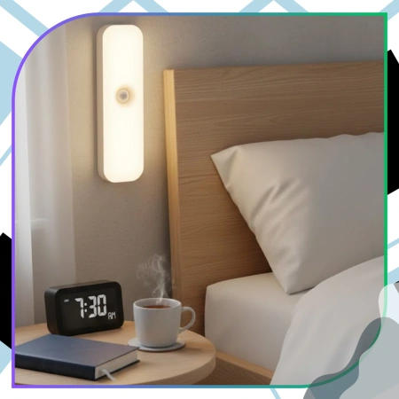 Lampă LED cu senzor de mișcare și crepuscul, magnetică, fără fir, 5W