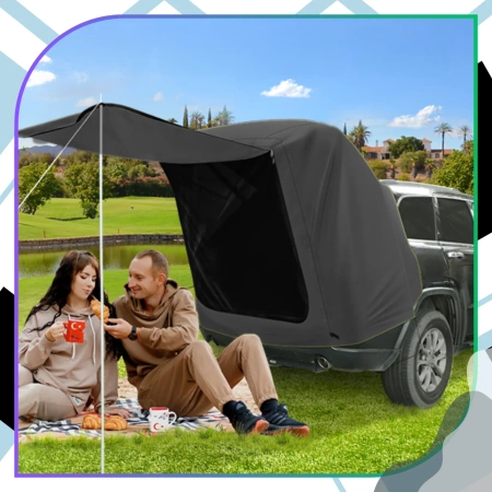 Cort portbagaj auto impermeabil pentru 2 persoane, negru