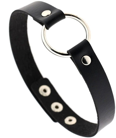 Colier cu guler de guler de piele punk