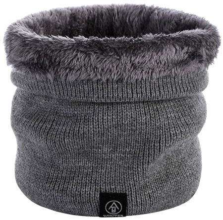 Eșarfă izolată pentru gât de iarnă, gri