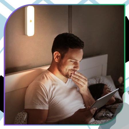 Lampă LED cu senzor de mișcare și crepuscul, magnetică, fără fir, 5W