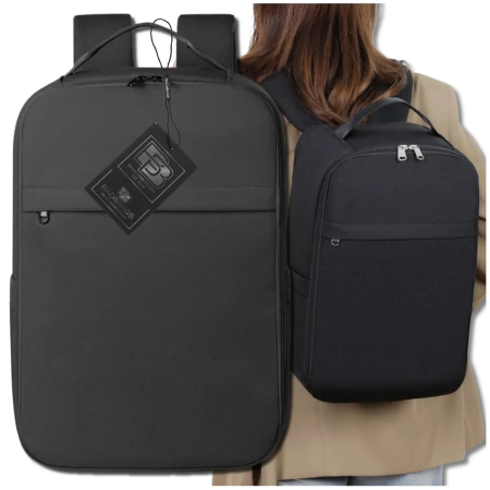 Rucsac negru pentru cabina de bagaje de mana de calatorie cu avionul BAD&BAGS rezistent la apa