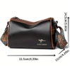 Elegant negru piele femei sac de umăr postbag