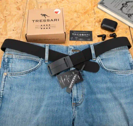 TRESSARI centura elastica cu catarama automata neagra