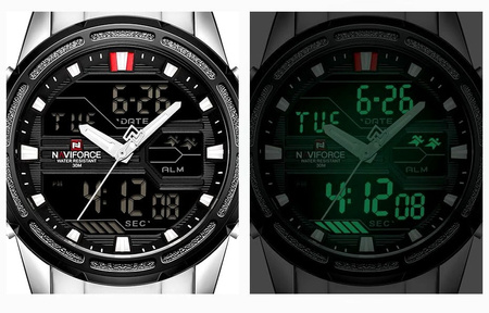 Ceas Barbati NAVIFORCE Bratara Led Cronometru + Cutie