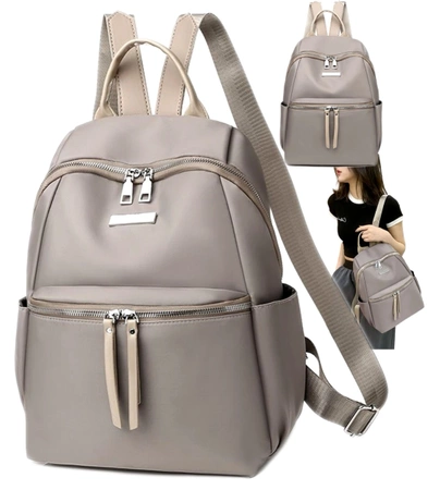 Rucsac de dama gri, rucsac urban, elegant, incapator