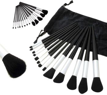 Set de 13 pensule negre de machiaj, set complet