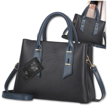 BAD&BAGS geanta de dama din piele neagra shopper clasica
