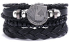 Set punk bratara piele, rock negru