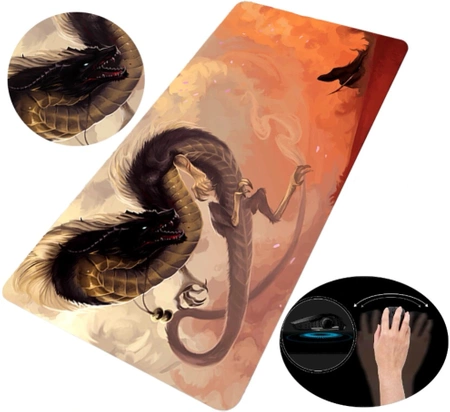 Mouse pad XXL colorat de birou, covoraș de joc dragon