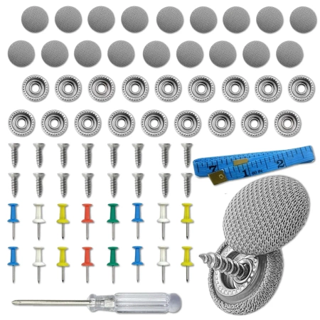 Kit reparatie captuseala auto 60 buc Nituri gri