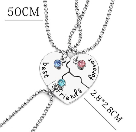 Colier 3in1 Heart Friendship pentru prieteni