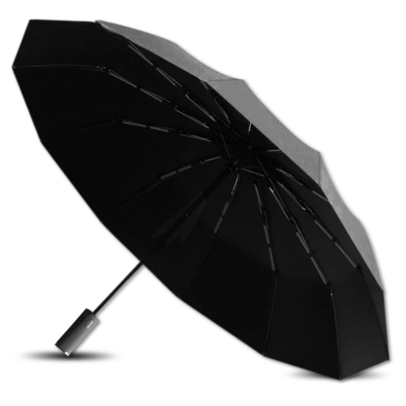 Umbrelă NEAGRĂUmbrelă pliabilă automată anti-UVÎntărită