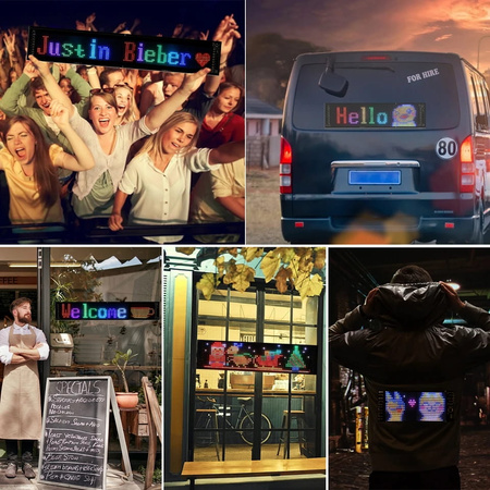 Display color LED, pentru masina, Melex, Bluetooth, USB, proiect XXXL