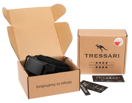 TRESSARI centura elastica neagra cu catarama automata