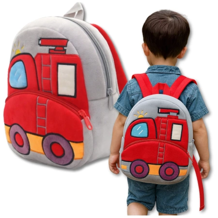 Rucsac de pluș pentru copii, pentru preșcolari, cu fermoar GUARD