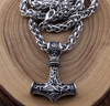 Colier cu ciocan pentru bărbați din argint THOR MJOLNIR CELTIC