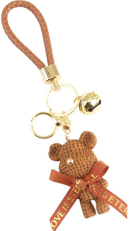 Breloc cu pandantiv ursuleț, maro