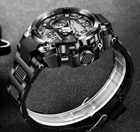 Ceas bărbați LED LIGE digital WATERPROOF + Cutie