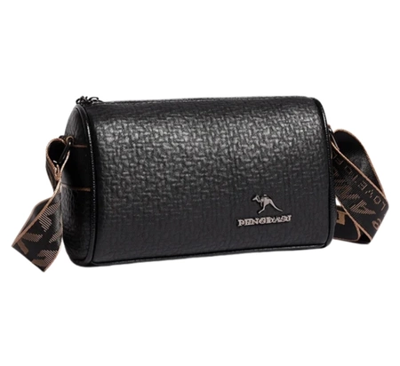 Elegant femei din piele neagră sac de umăr postbag