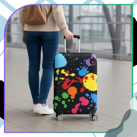 Husa de protectie elastica pentru valiza, bagaj de calatorie, colorata