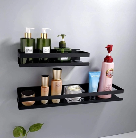 Raft negru pentru baie de bucatarie, 30 cm