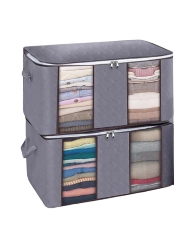 Organizator solid, geantă mare de garderobă pentru pături, lenjerie de pat, haine