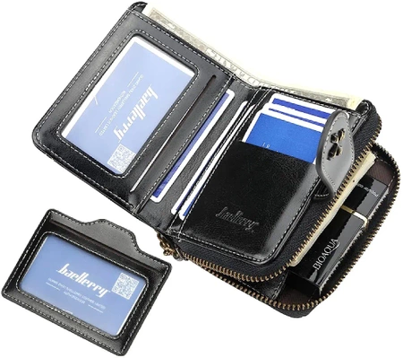 Poșetă clasică, portofel mic retro de damă, negru