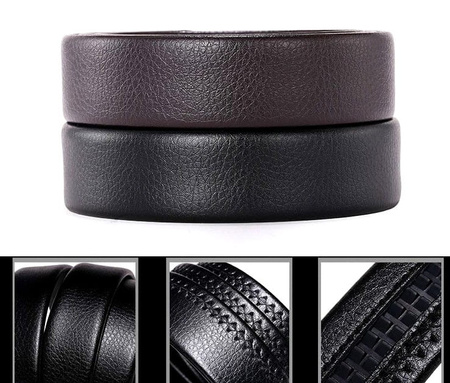 CUREA BĂRBAȚI din piele maro fără cataramă