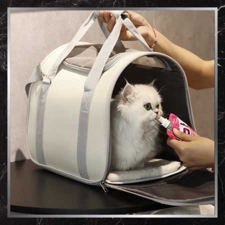 BAD&BAGS transport bej pentru geanta auto pentru caini mici