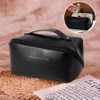 Organizator elegant pentru geanta cosmetica din piele ecologica, neagra