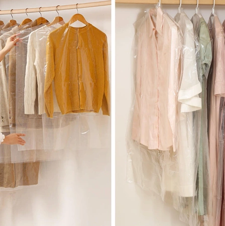 Set 2 piese huse haine, organizator dulap impermeabil